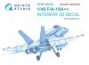 Quinta Studio QDS-48284 F/A-18A++ 3D-Printed & coloured Interior on decal paper (Hasegawa) (Small version) 1/48